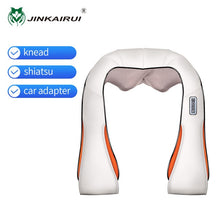 Load image into Gallery viewer, JinKaiRui U Shape Electrical Shiatsu Massager Shawl Roller Heat Massage Electric Pain Neck and Shoulder Multi-function Massagem